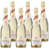 Henkell Alkoholfrei (6 x 0,75 l) - Alkoholfreie Alternative zu Champagner, Crémant, Cava und Sekt, Trocken, feinperlig, erfrischend-fruchtig und frisch im Geschmack, VEGAN