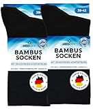 MEDOLY Bambus Socken (6 Paar) ohne Gummibund, gegen Schweißfüße, mit 72% Bambus-Viskose - Bambus Socken Herren & Damen