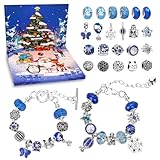 Adventskalender Schmuck, 24 Füllung Armbänder Schmuck Basteln Mädchen, Schmuck Basteln Armband Spielzeug, Kinder Adventskalender Füllung Geschenk für Mädchen 6–13 Jahre