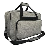 EHJRE Nähmaschinentasche mit Geräumigem Innenraum, Nähmaschine Tragetasche Stabile Transport und Aufbewahrungs Tasche für Nähmaschine und Zubehör, Nähkoffer für Unterwegs, Grau, 46 x 32 x 23 cm