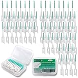 YEERSUO 200 Stück, Weiche Interdentalbürsten, Zahnstocher-Bürste zwischen den Zähnen, Zahnseidebürste, interdentalbürste, Zahnbürstenreinigungswerkzeug, dentalbürsten, grüne Farben