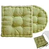 KYEQATY Meditationskissen-Set, rund, quadratisch, verdicktes Polyester, Bodenkissen, Meditationskissen mit ungleichmäßiger Streifenstruktur für Wohnzimmer und Schlafzimmer, 2 Stück