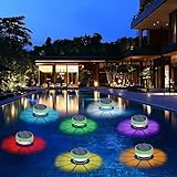 ACAREY Solar Schwimmende Poolbeleuchtung mit RGB Farbwechsel, wasserdicht IPX6 Solar Teichbeleuchtung Schwimmende Poollichter, LED Pool Zubehör für Außen, Schwimmbäder, Teiche, Gartendeko (1 Stück)