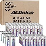 ACDelco AA, AAA, 9 Volt Kombipack, 40-AA, 36 AAA, 8 9V Batterien, Alkaline Batterien