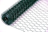 Maschendrahtzaun Kaninchendraht Kükendraht 25 Meter Hasendraht grün Draht 30-100 cm Höhe Sechseckgeflecht Sechseckdraht (Maschenweite: 25 mm Höhe: 30 cm)