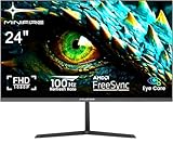 Minifire 24 Zoll Monitor, 100Hz, Full HD（1980x1080p）,5ms(OD), Adaptive-Sync, sRGB110%, Eye-Care，VESA, PC Bildschirm mit HDMI USB-C Ports - MF24X3AL