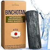 ORINKO Japanischer Binchotan, Kishu Bio 1 x (25 g) | Ubame Eiche von Wakayama – Authentische Binchotan-Aktivkohle zur Wasserreinigung | Natürlicher Aktivkohlefilter für Karaffen & Wasserfilter