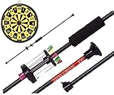 G8DS SET: Zerlegbares Sport ALU Präzisions Blasrohr + 12 Dart Pfeile 100 cm + Dartscheibe