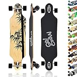 MAXOfit Longboard Crow No. 12 - Drop Through Board mit robustem Deck und mittelweichen Rollen - Drop Through Achsen und Cut Outs für hohe Wendigkeit und Stabilität