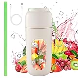 Tragbarer Mixer Smoothie Maker, 350ml USB Standmixer, Auslaufsicherer Deckel, Multifunktions Mixer, Starke Schneidleistung mit12 Klingen, Blender, für Reise, Büro, Sport