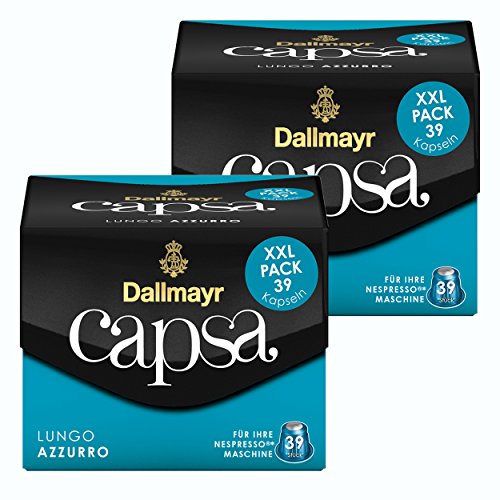 Dallmayr Capsa Lungo Azzurro XXL Nespresso Kompatibel Kapsel, Röstkaffee, Kaffee, 78 Kapseln á 5.6 g