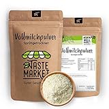 Vollmilchpulver 200 g GRÖSSENAUSWAHL | 26% Fett | Trockenmilch sprühgetrocknet | Milchpulver Vollmilch | Ideal für Reisen & Notfallreserve