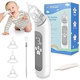 Nasensauger für Baby, elektrischer Nasensauger für Kleinkinder, Baby-Nasensauger, automatischer Nasensauger mit 3 Silikonspitzen, einstellbare Saugstufe, Musik- und Lichtberuhigungsfunktion
