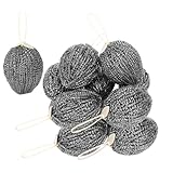 Bürste aus Edelstahl | 10 Metallschwämme für Spülmaschine in der Küche | Schwämme für Spülmaschine, Töpfe, Pfannen, Teller für Spülen, Grills, Öfen