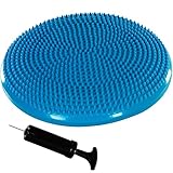 MOVIT Ballsitzkissen DYNAMIC SEAT inkl. Pumpe, Durchmesser 33cm, blau, schadstoffgeprüft, Luftkissen Noppenkissen Balance Kissen