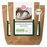 Bio Schwarzwald Kruste Brotbackmischung | wie frisch aus dem Holzofen | Perfekt zum Brot Backen auch für Brotbackautomat - Bake with Love (3er Pack)