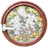 Drehung Rundes Fenster Eisenrahmen Lüftungsfenster mit Temperiertes Glass Einbaurundfenster Flachmontiertes für Badezimmer, Schlafzimmer, Wohnzimmer Dekorativ(39.37in/100cm)