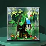 Acryl-Displaybox kompatibel mit Lego 40567 Forest Hideaway kleines Baumhaus-Modell, schützende, staubdichte Displaybox Geschenkmodell, transparente Vitrine (nur Displaybox) (Hintergrund)