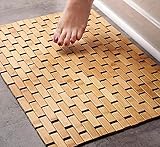 CHILL HOUSE Bambusmatte rutschfest Aus Bambusholz - Bambusteppich Antibakteriell Und Elegant, Badteppich rutschfest Waschbar Für Erwachsene, Widerstandsfähige Badematte Holz