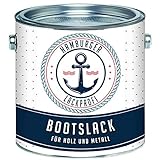 Hamburger Lack-Profi Bootslack GLÄNZEND für Holz und Metall farblos klar Yachtlack Yachtfarbe Bootsfarbe (1 L)