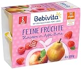 Bebivita Feine Früchte, Himbeere in Apfel-Birne, 6er Pack ( 6 x 4 x 100 g )