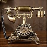 Harz Nachahmung Kupfer Vintage Style Rotary Retro altmodisches Rotary Dial Haus und Büro Telefon Telefon Home Wohnzimmer Dekor
