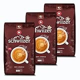 Schwiizer Schüümli Crema Bohnenkaffee, Röstkaffee, ganze Bohnen, Kaffeebohnen, 3000 g