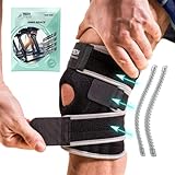 Tech Therapeutics Verstellbare Kniebandage Damen und Männer - Knieorthese Meniskus und Patella, Knee Brace für Knee Support mit Seitenstabilisatoren, Kniestütze zur Gelenkschmerzlinderung und Arthrose