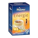 Meßmer ENERGIE I Ingwer-Holunderblüte I 20 Teebeutel I Vegan I Glutenfrei I Laktosefrei