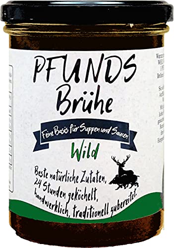 PFUNDS Brühe - Knochenbrühe - Kraftbrühe - Fond - Bone Broth - 24 Stunden geköchelt (Wild, 400 ml)