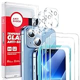 SMARTDEVIL [3+3 Stück Panzer Schutz Glas für iPhone 13 Schutzfolie,mit Rahmen-Installationshilfe, 3 Glasfolie für Kameraschutz, [Anti- Kratzer], 9H Härte Panzerfolie, HD Displayschutz, Ultra-klar