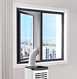 VIEWALL Tragbares Klimaanlage Fensterabdichtung Set mit 2 Reißverschlusstüren 400 cm,Fenster Abdichten für Mobile Klimaanlagen und Trockner,Vollständige Abdichtung Hält Das Haus Kühl