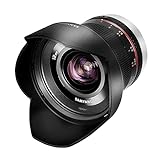 Samyang 12mm F2.0 Canon M schwarz - APS-C Weitwinkel Festbrennweite Objektiv für Canon M, manueller Fokus, für Kamera EOS M6 Mark II, EOS M50, EOS M200, EOS M100, EOS M10, EOS M6 II