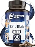 Keto Base Night - 90 Kapseln für Stoffwechsel Nacht ohne Koffein - grüner Tee Extrakt, Ashwagandha, Magnesium, Vitamin B6 - beliebt bei Keto Diät Gewichtsmanagement