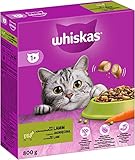 Whiskas Adult 1+ Trockenfutter Lamm, 5x800g (5 Packungen) - Katzentrockenfutter für erwachsene Katzen - unterschiedliche Produktverpackungen erhältlich