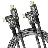 CAKOBLE usb c kabel 1m,[2 Stück 1m]usb 3.2 kabel,20 Gbps usb c datenkabel, 240W Schnellladekabel,4K@144Hz Video usb c winkelstecker 90 grad für Laptop,Monitor,Hub,Dock,SSD,eGPU,Display, usbc kabel 1m