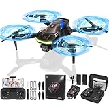 Apritsce Drohne mit Kamera Hd 6k für Kinder,Mini Drone Kinder mit 3d Flips,Faltbare Kinderdrohnen mit Intelligentes Schießen,Lange Flugzeit Drone für Kinder und Anfänger
