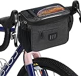 flintronic 6L Fahrradkorb vorne Tasche, Wasserdichter Fahrradkorb Tasche mit ouchscreen Vorne Fahrradtasche und Abnehmbarem Schultergurt für alle Handy