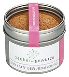 Zauber der Gewürze Zimt-Latte-Gewürzmischung, mit Ceylon Zimt, Ingwer, Nelken, Bourbon Vanille, OHNE ZUCKER, in Kaffee, Tee, Kakao rühren oder direkt auf den Milchschaum streuen, 45g