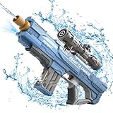 Wasserpistole Elektrisch, Elektrische Wasserpistole mit Wasseraufnahme, 550ml Hohe KapazitäT Reichweite 10 Meter Hochdruck Automatische Wasserspritzpistole für Erwachsene und Kinder Sommerspielzeug