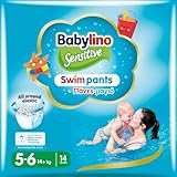 Babylino Sensitive Swim Pants, Windeln für Meer und Pool, Größe 5-6 (über 14 kg), 14 Stück