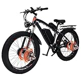 GUNAI GN88 Dual Motor Elektro-Mountainbike 26' Fettreifen-E-Bike mit 48V22AH-Akku Offroad Mountainbike Erwachsene