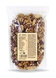 KoRo - Edelnussmischung 1 kg - 100% Nüsse - Hoher Ballaststoffgehalt (7,7 g/100 g) - Mischung aus Mandeln, Paranüssen, Cashewkernen, Walnüssen und Haselnüssen
