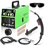 SPRIGHOLLY Fülldraht Schweißgerät ohne Gas 160A 230V Digital Portable MIG Welder,ARC&LIFT TIG Welder mit Ultra LED Display, Ideal für Anfänger und DIY Schweißer