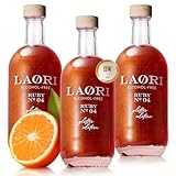 Laori Alkoholfreier Glitzer Spritz 3x500 ml | Alkoholfreier Aperitif mit Glitzer ohne künstliche Aromen | Pflanzliche Farbstoffe | Perfekt für Spritz | Geschmack von Orange+Grapefruit | Nur 65 kcal