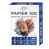 AVERY Zweckform 2566 Drucker-/Kopierpapier (500 Blatt, 100 g/m², DIN A4 Papier, hochweiß, für alle Drucker) 1 Pack