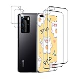 Rcokas für Schutzfolie Huawei P40 Pro Panzerglas Huawei P40 Pro Displayschutz Huawei P40 Pro Folie [2+2 Stück][Huawei P40 Pro 5G][9H Härte][HD Kameraschutz][Ultra-klar][Anti- Kratzer]