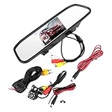 Auto Rückspiegel Monitor Kit 4.3in HD Spiegel Dash Cam wasserdichte Rückfahrkamera 8LED Rückspiegel Kamera Monitor Nachtsicht