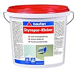 Baufan Styroporkleber - 7kg I Monatgekleber für Decken- & Isolierplatten, Zierprofile & Untertapeten I starkhaftender Styropor Kleber für innen