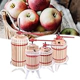 JOIEYOU Obstpresse, Saftpresse Manuell, Beerenpresse, Obstpresse, Apfelpresse inkl. Presstuch, Druckplatte für Obstweine Fruchtsäfte Apfelwein, 6L